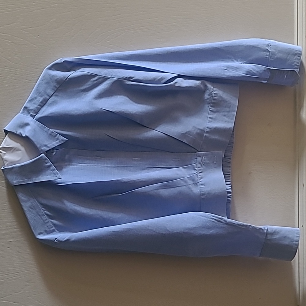 Sandro Saul Cropped Shirt, Sz 3/ US 8, *Missing Detachable Bow* - Picture 4 of 9